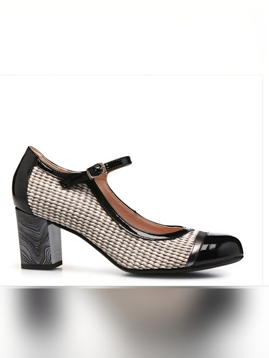 Dorking Shoes - Dorking By Fluchos Rodin D8741 Mary Jane Pinup Heels Black/Anthracite Size 6.5